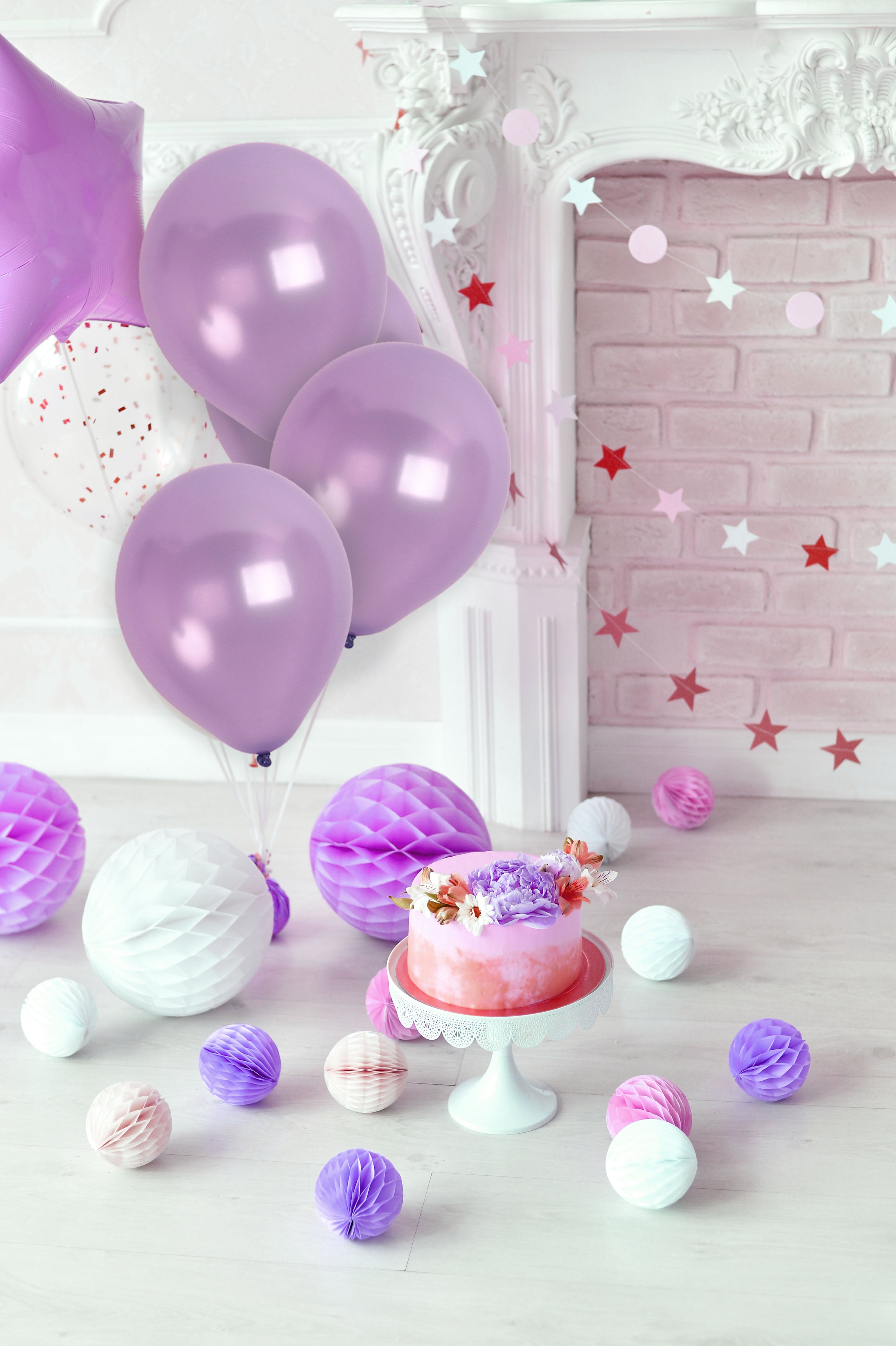 Pearlescent Pastel Purple Balloons - 12 Inch Latex Balloons