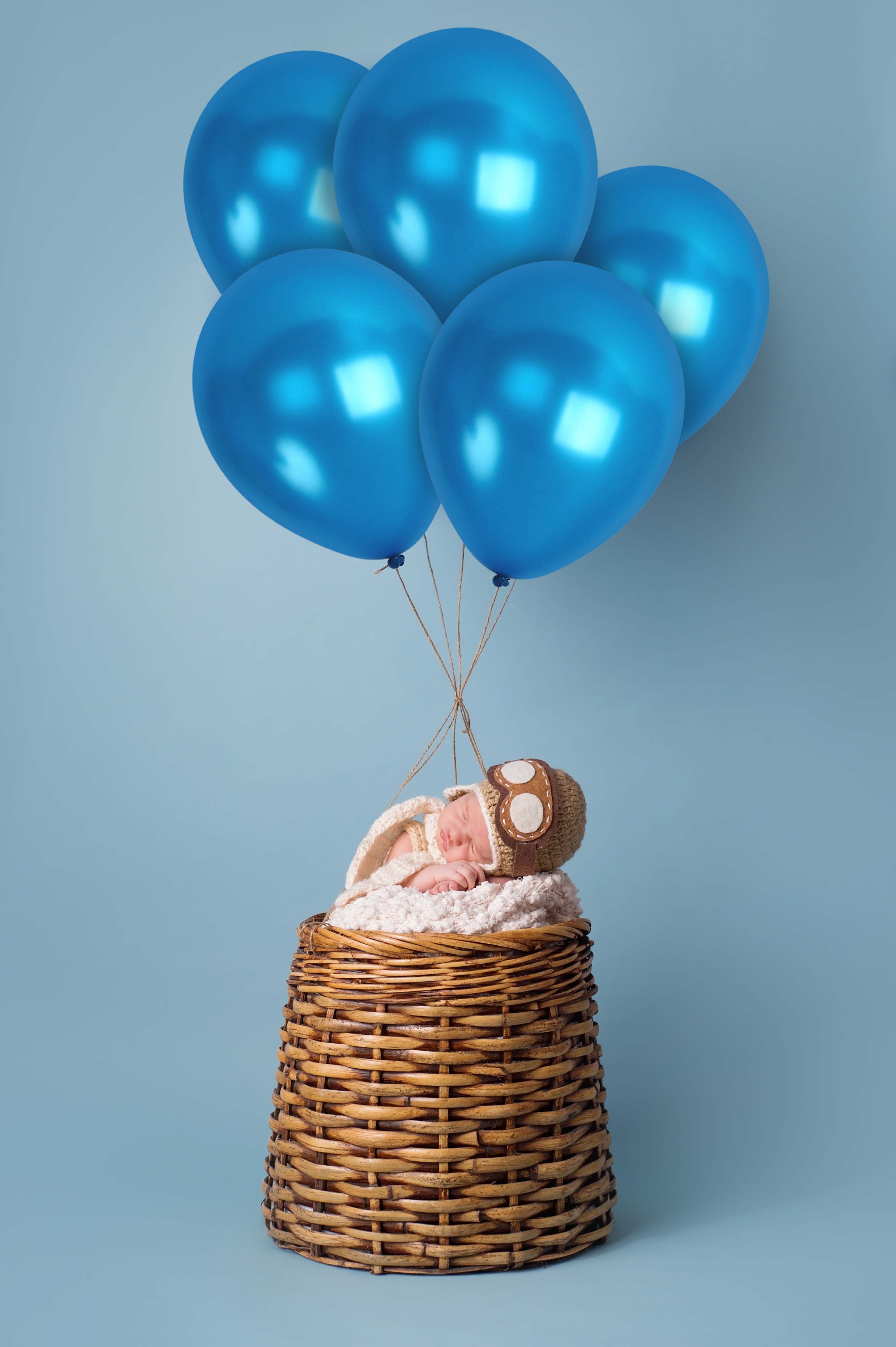 Pearlescent Royal Blue Balloons - 12 Inch Latex Balloons