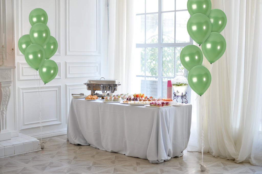 Pearlescent Sage Green Balloons - 12 Inch Latex Balloons