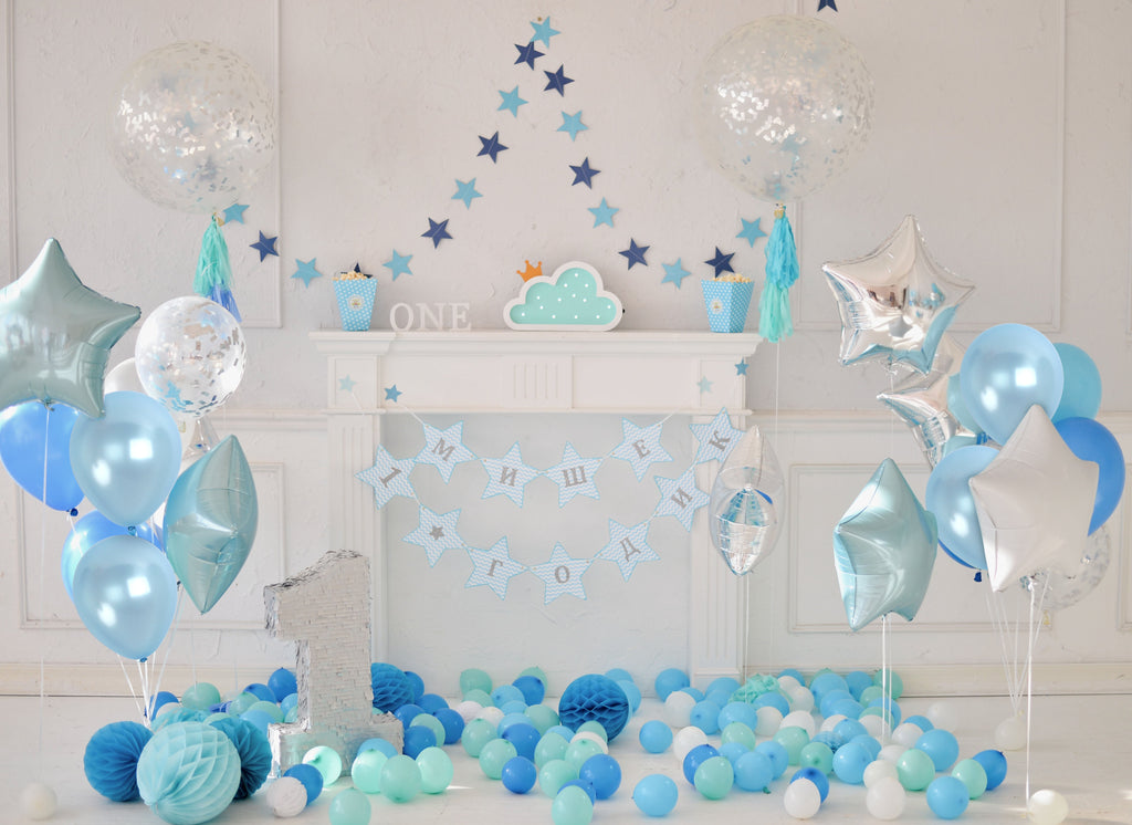 Pearlescent Powder Blue Balloons - 12 Inch Latex Balloons