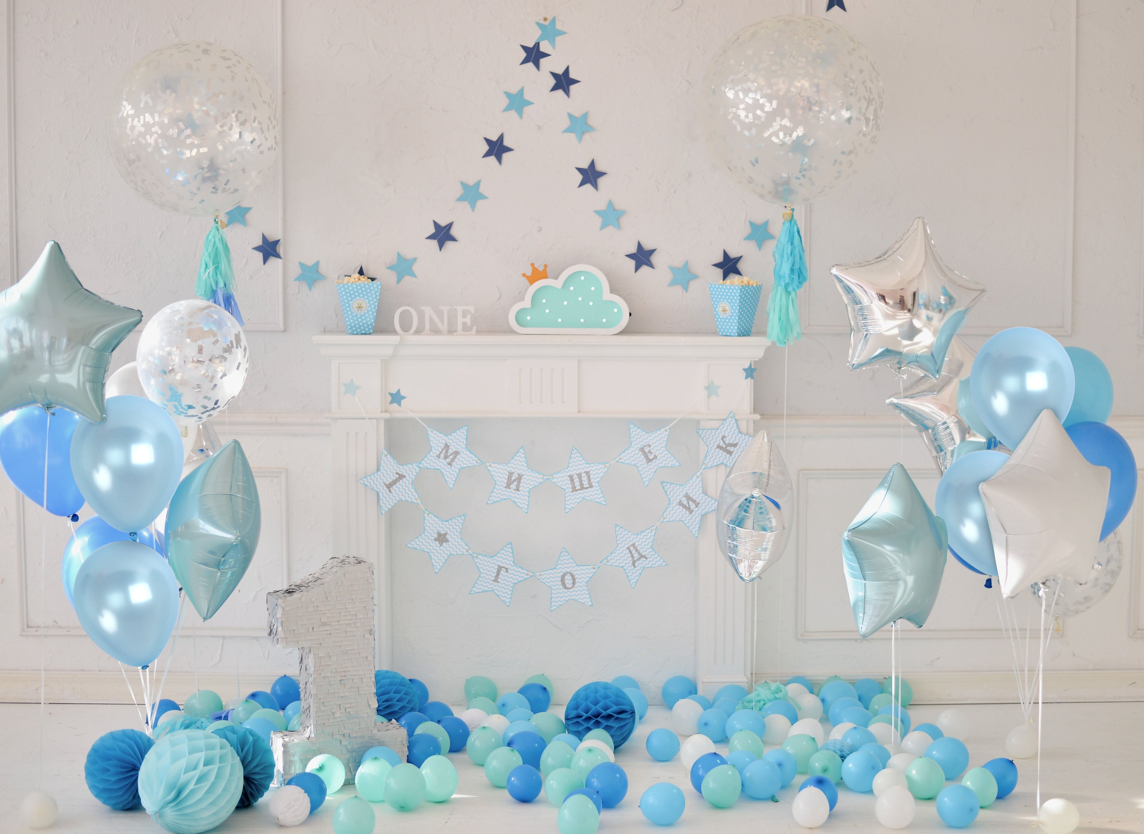 Pearlescent Powder Blue Balloons - 12 Inch Latex Balloons