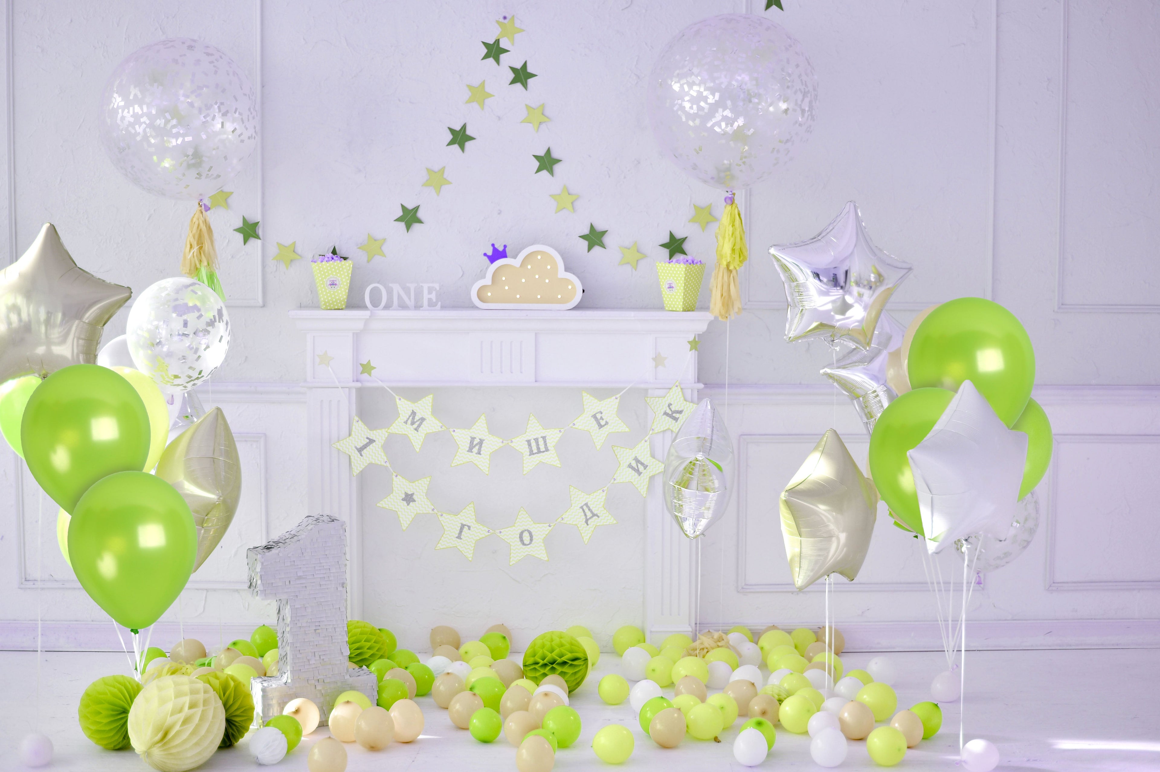 Pearlescent Lime Green Balloons - 12 Inch Latex Balloons