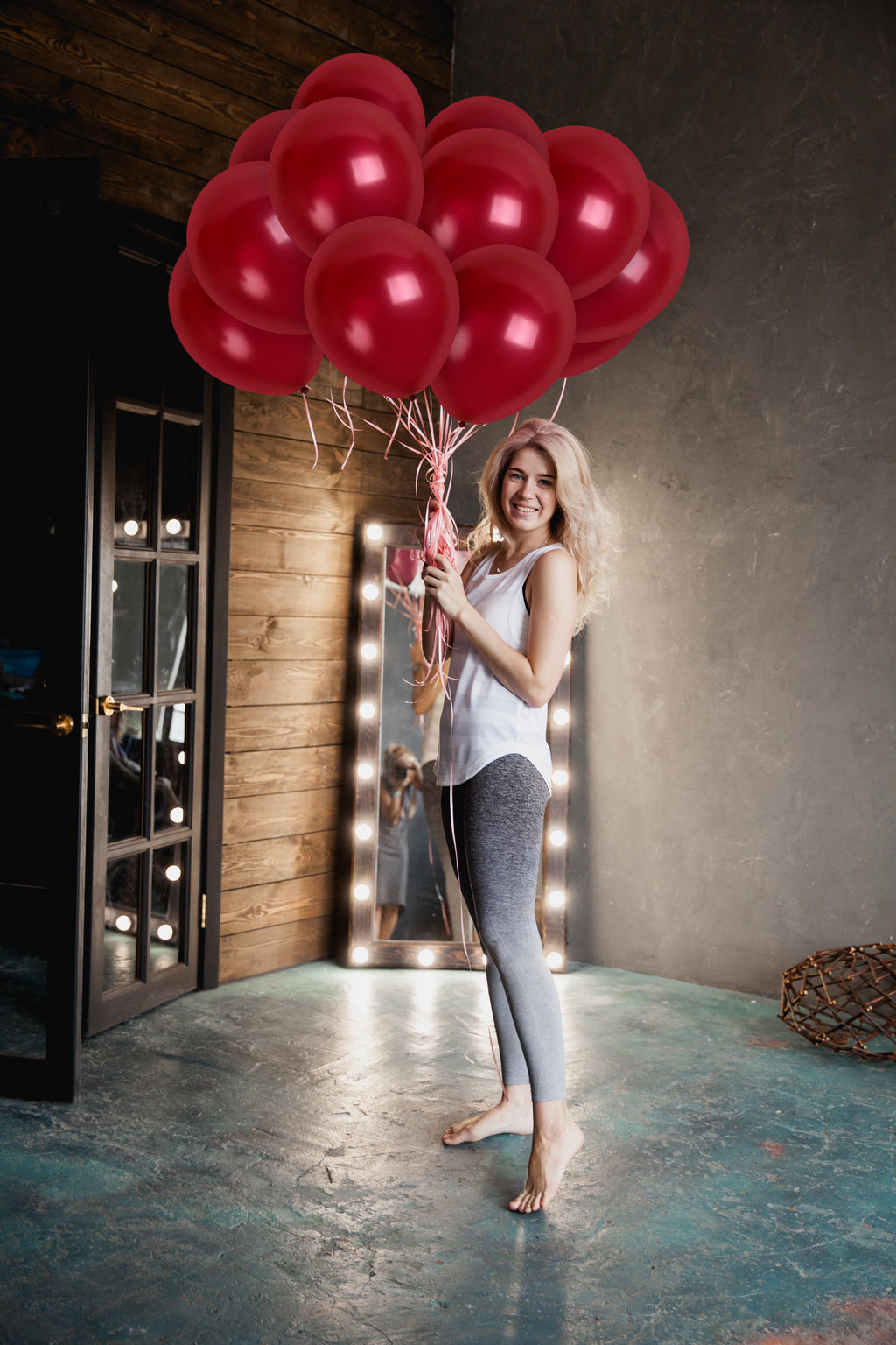 Pearlescent Burgundy Balloons - 12 Inch Latex Balloons