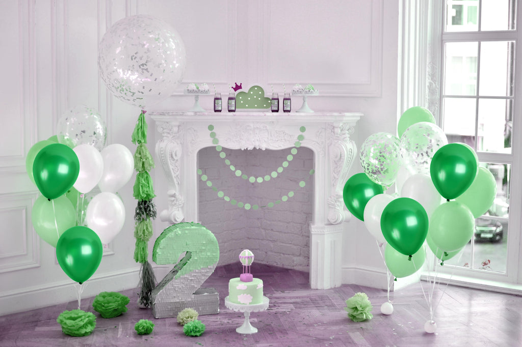 Pearlescent Emerald Green Balloons - 12 Inch Latex Balloons