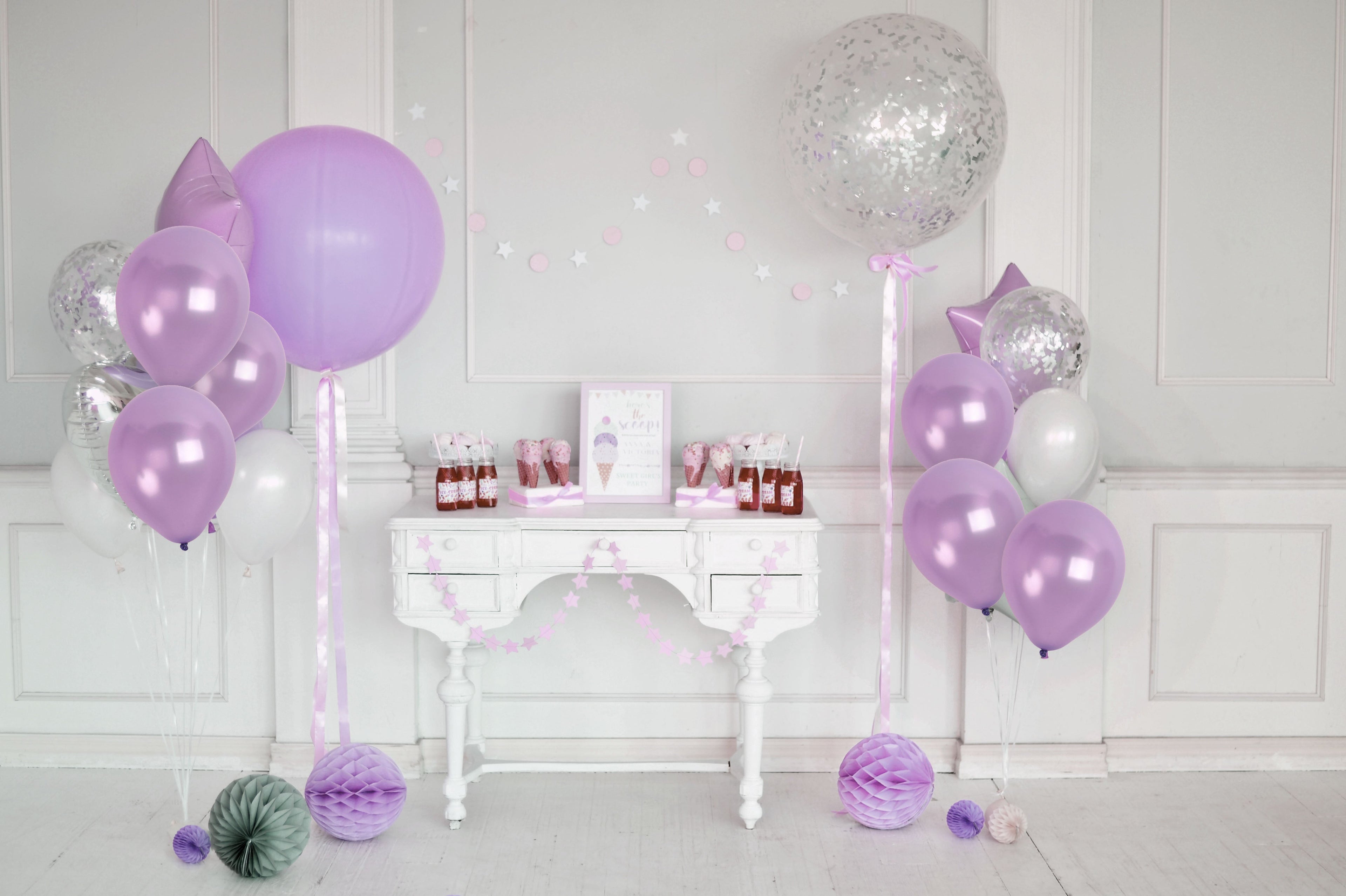 Pearlescent Pastel Purple Balloons - 12 Inch Latex Balloons