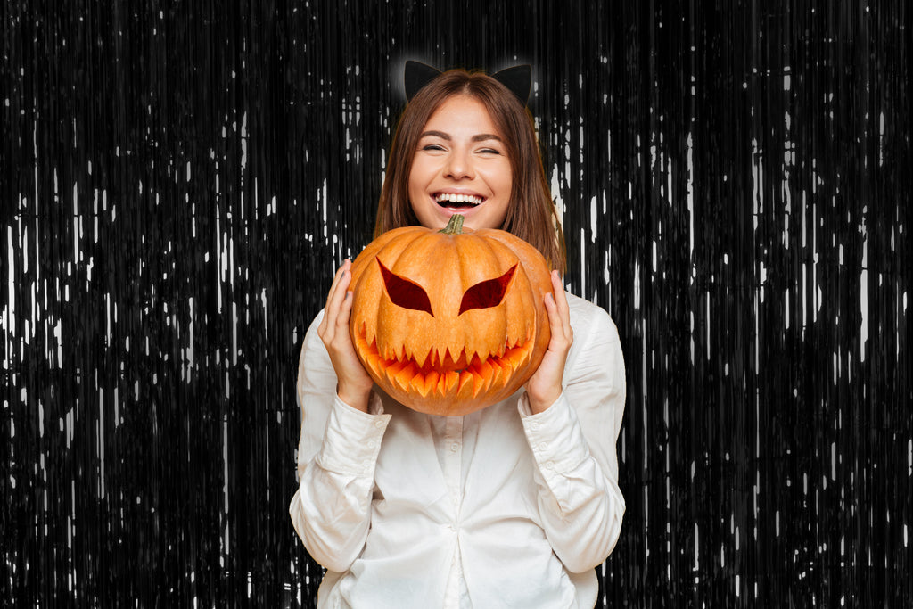 Black Foil Fringe Curtain - 3ft x 8ft Tinsel Curtain