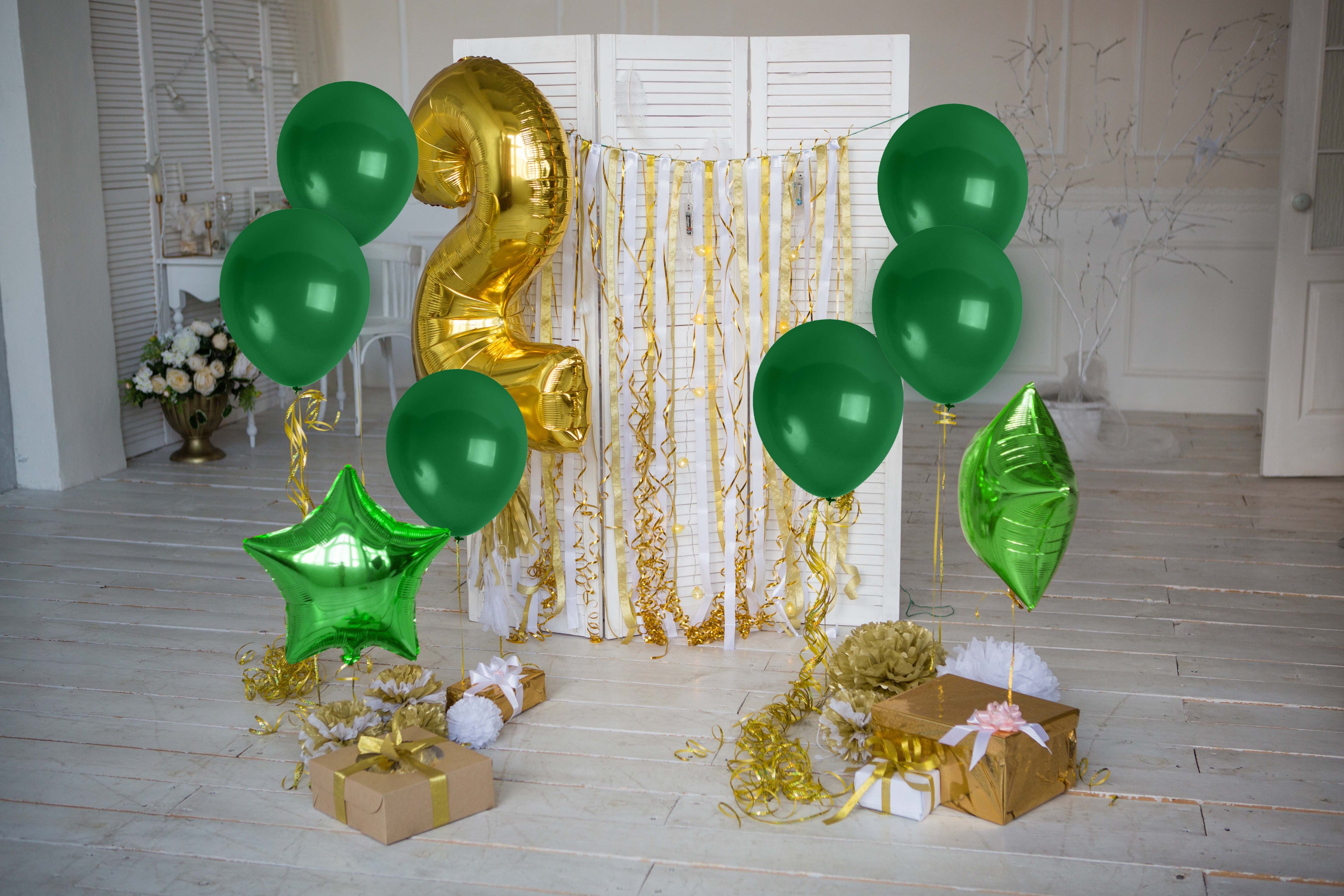 Dark Green Balloons - 12 Inch Latex Balloons