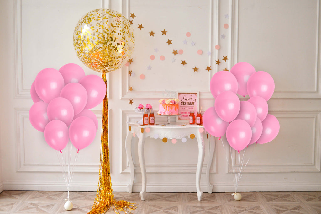 Pink Balloons - 12 Inch Latex Balloons