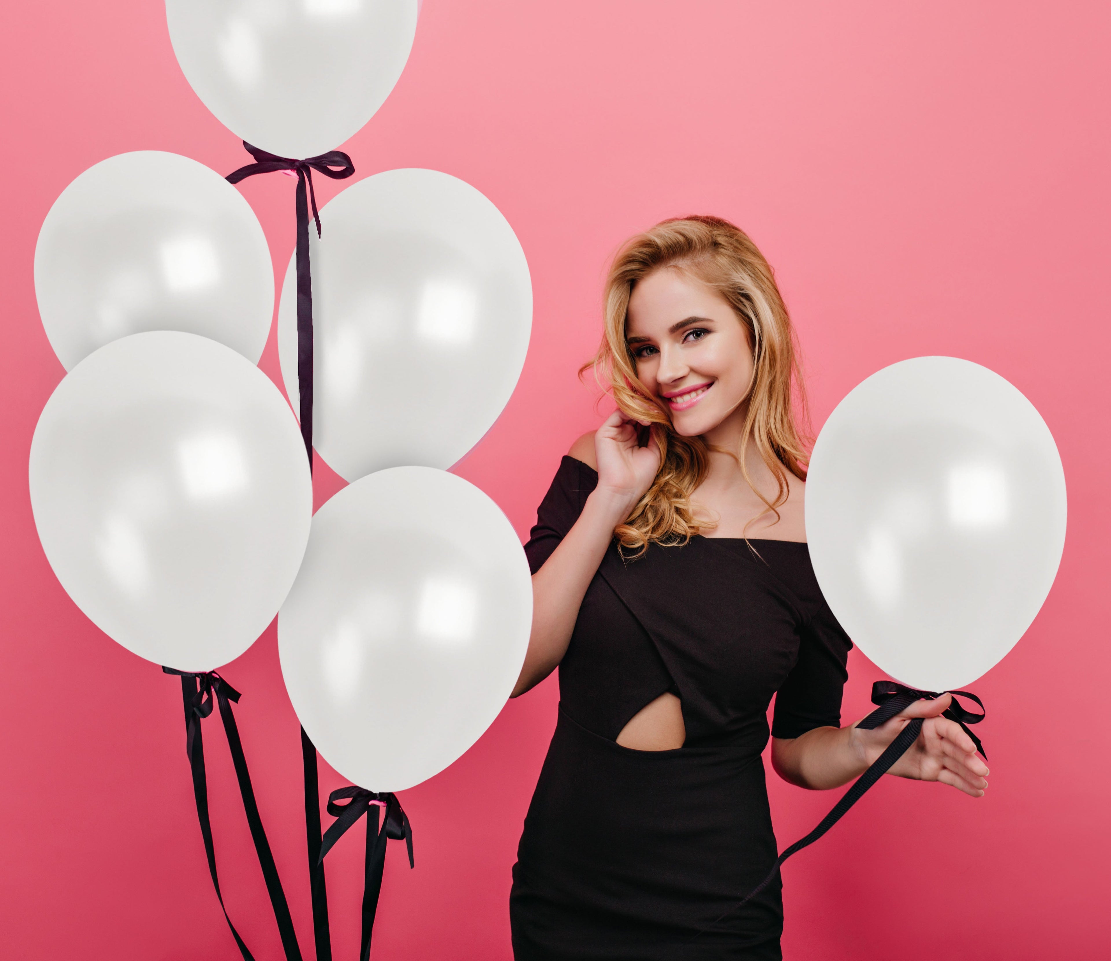 Pearlescent White Balloons - 12 Inch Latex Balloons