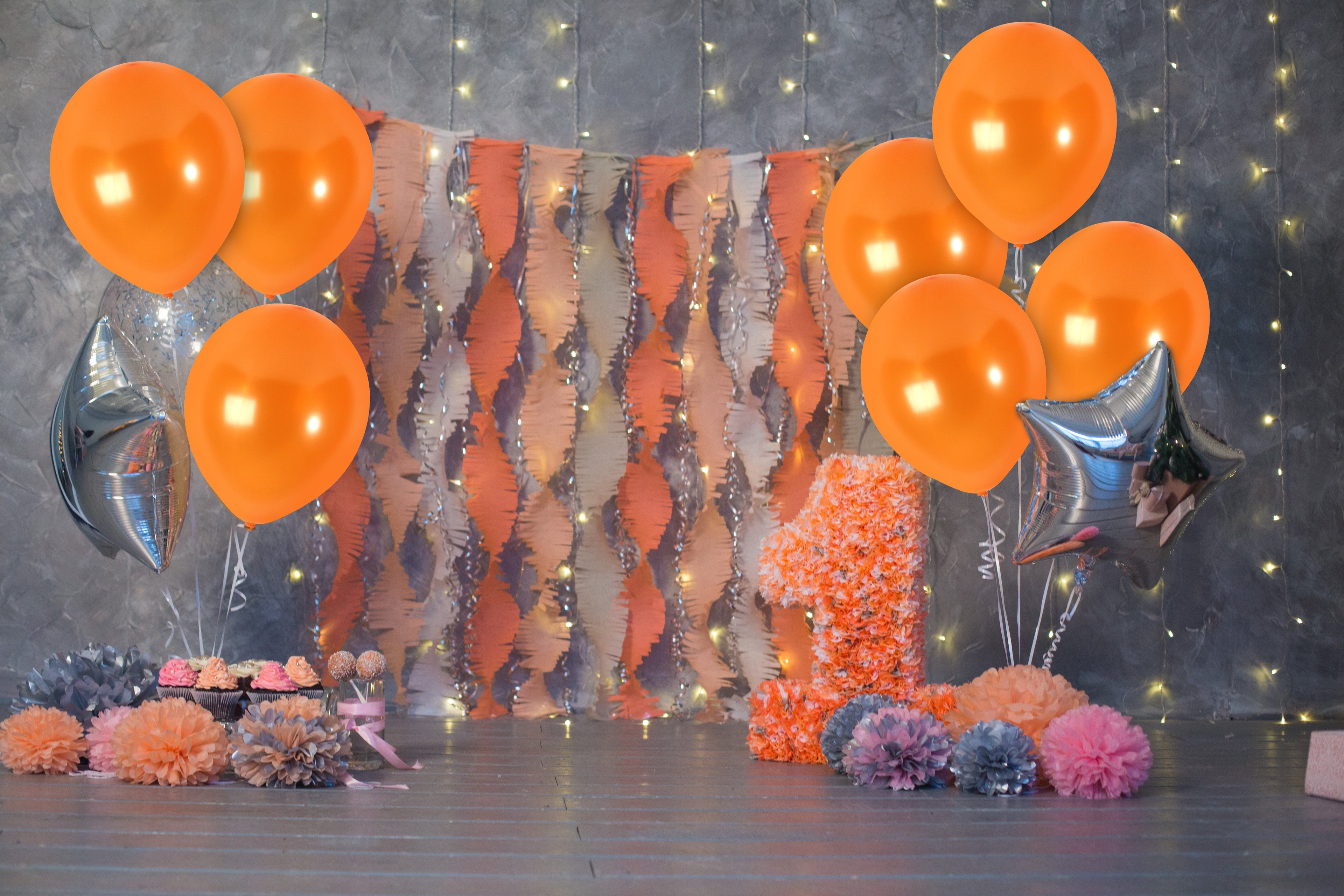 Pearlescent Orange Balloons - 12 Inch Latex Balloons