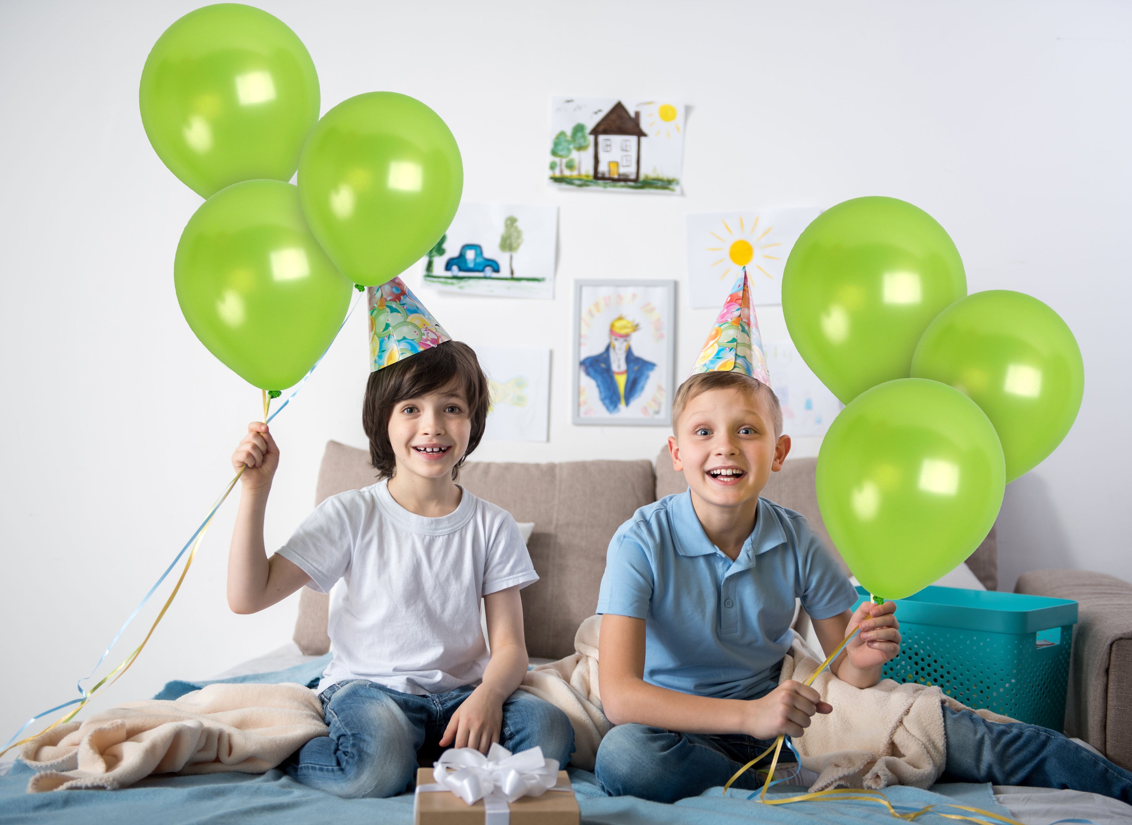 Pearlescent Lime Green Balloons - 12 Inch Latex Balloons