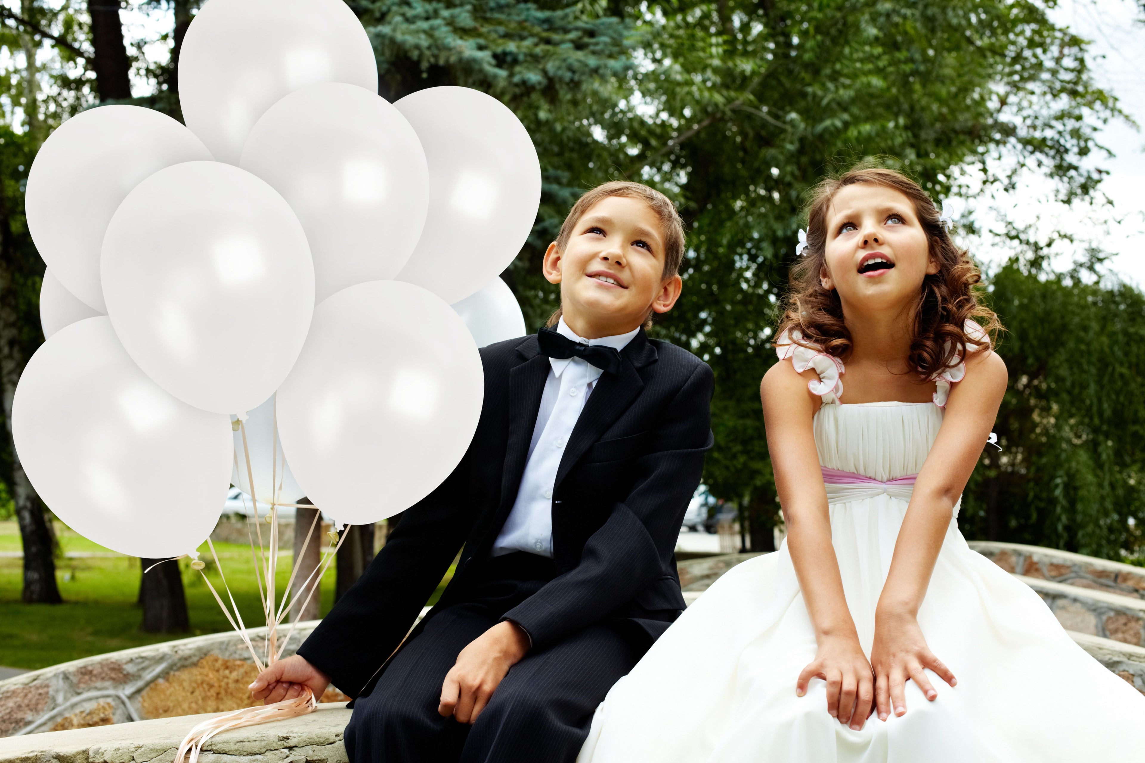 Pearlescent White Balloons - 12 Inch Latex Balloons