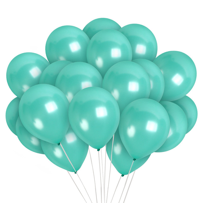 Pearlescent Turquoise Balloons - 12 Inch Latex Balloons