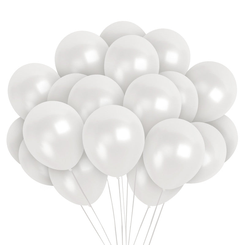 Pearlescent White Balloons - 12 Inch Latex Balloons